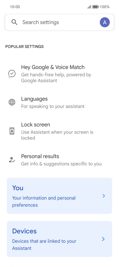 Press Hey Google & Voice Match.