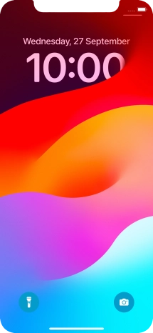 Slide your finger upwards starting from the bottom of the screen.