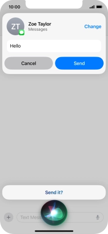 If an application is open on your phone, such as a Messages, you can also use the functions available here, e.g.: REPLY [text].