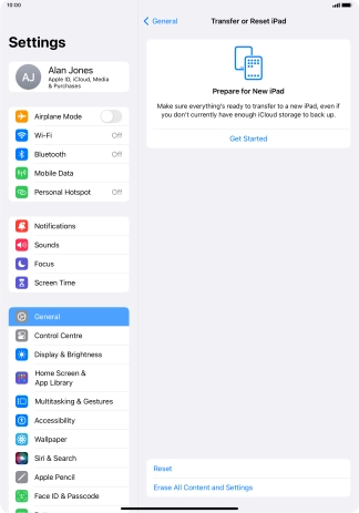 Press Reset. Press Reset.
