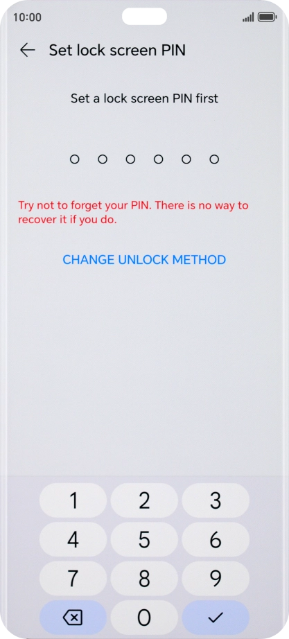 Press CHANGE UNLOCK METHOD.