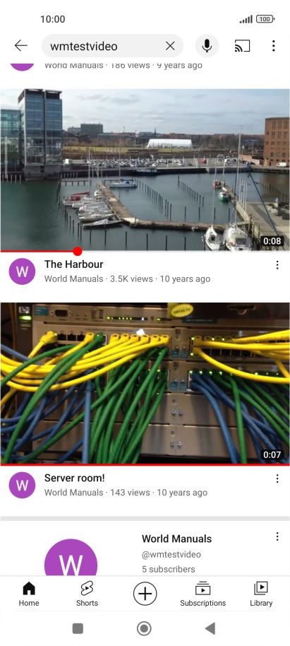 Press the required video clip.