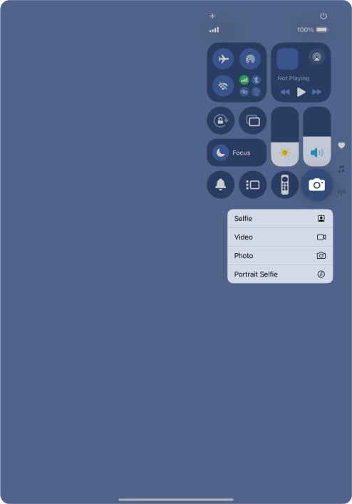 Press and hold the required function to see more actions.