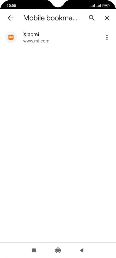 Press the required bookmark.