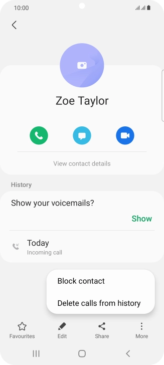 Press Block contact. Press Block contact.