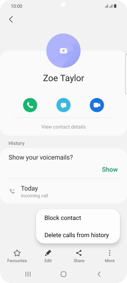 Press Block contact. Press Block contact.