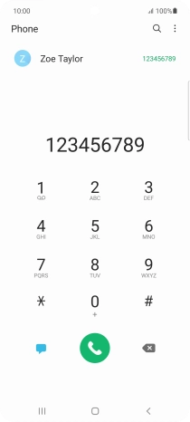 Key in the required number and press the call icon.