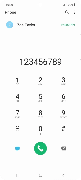 Key in the required number and press the call icon.
