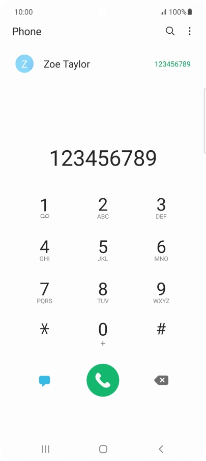 Key in the required number and press the call icon.