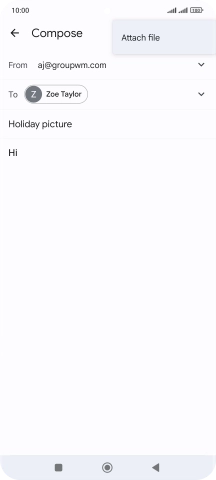 Press Attach file and go to the required folder.