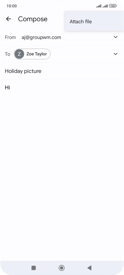 Press Attach file and go to the required folder.