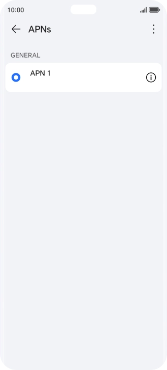 Press the menu icon.