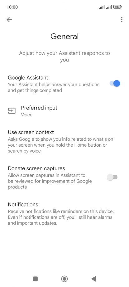Press the indicator next to 