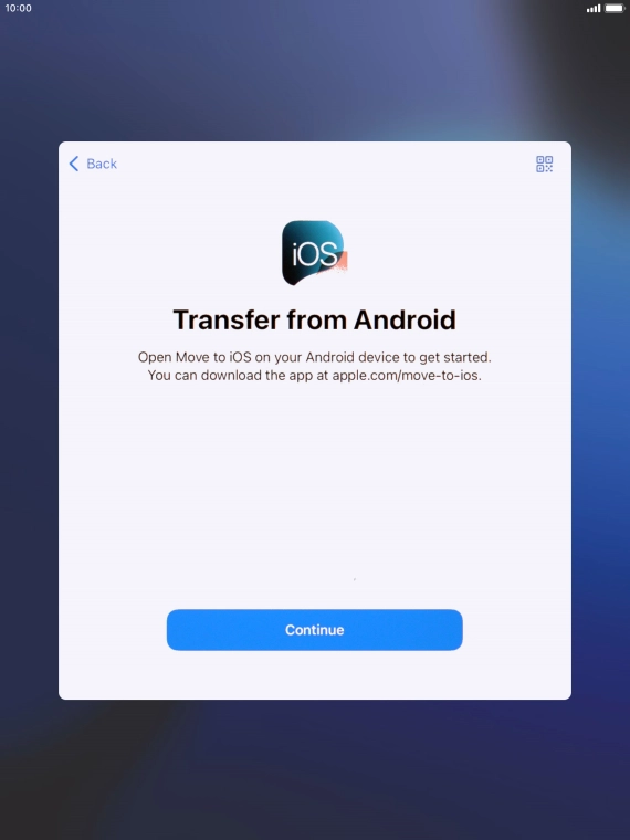 To transfer content to your tablet, you need to install the app 