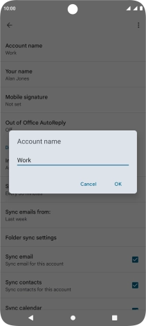 Key in the required account name and press OK. Key in the required account name and press OK.