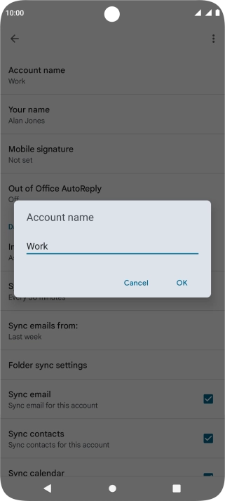 Key in the required account name and press OK. Key in the required account name and press OK.
