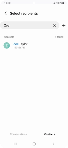 Press the required contact. Press the required contact.
