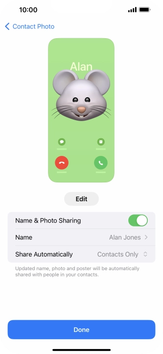 Press the indicator next to 