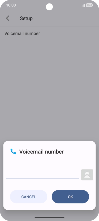 Key in +447836121121 and press OK.