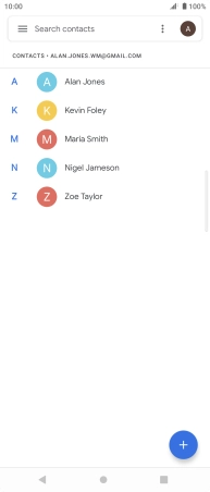 Press the new contact icon.