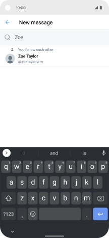 Key in the first letters of the recipient's name and press the required contact.