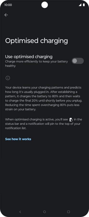 Press the indicator next to 