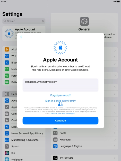 Press Continue. Press Continue.