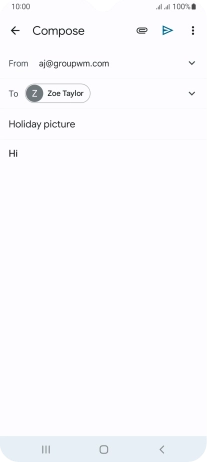 Write the required text and press the send icon.