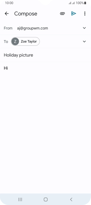 Write the required text and press the send icon.