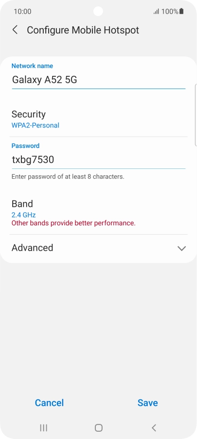 Press the field below 
