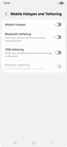 Press Mobile Hotspot. Press Mobile Hotspot.