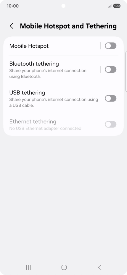 Press Mobile Hotspot. Press Mobile Hotspot.