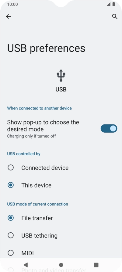 Press File transfer.