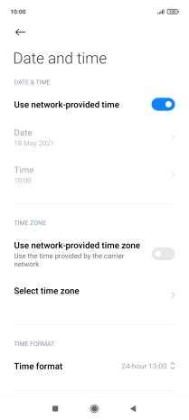 Press the indicator next to 
