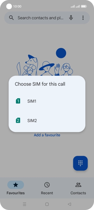 Press the required SIM and follow the instructions to listen to your messages.