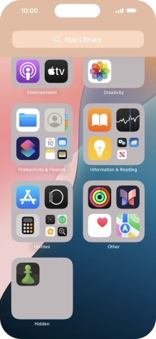 Press and hold the required app.