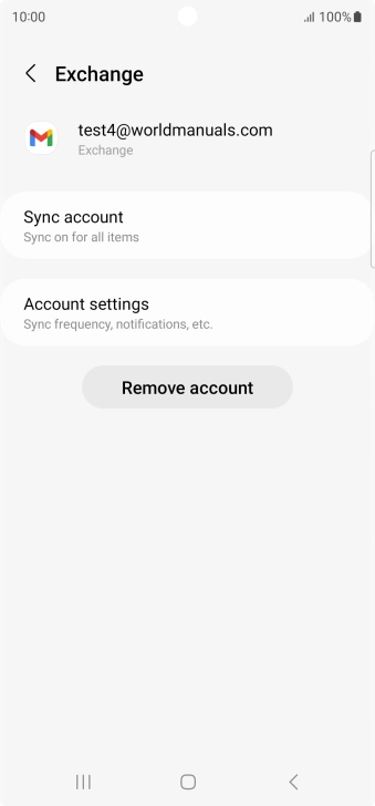Press Remove account.