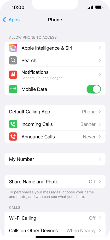 Press Wi-Fi Calling.