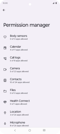 Press the required phone function.