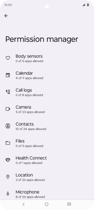 Press the required phone function.