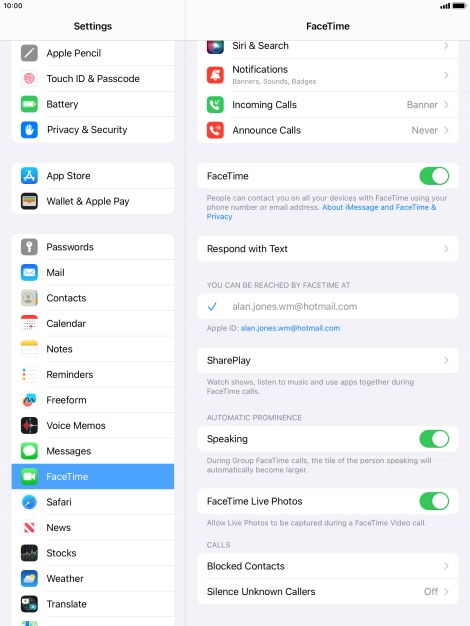 Press the indicator next to 