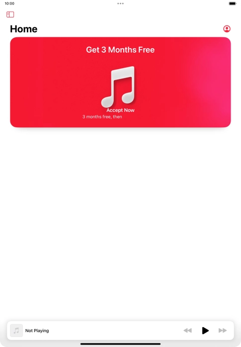 Slide your finger right starting from the left side of the screen.