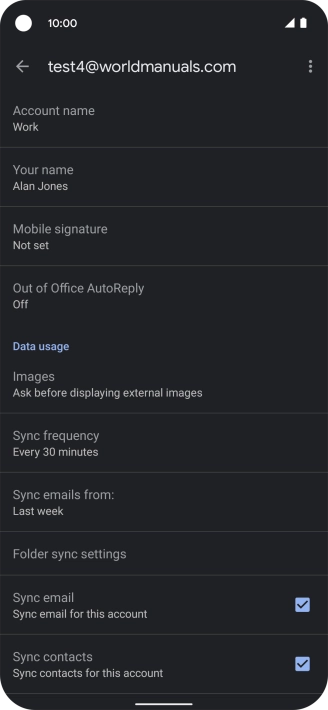 Press Account name and key in the required name.