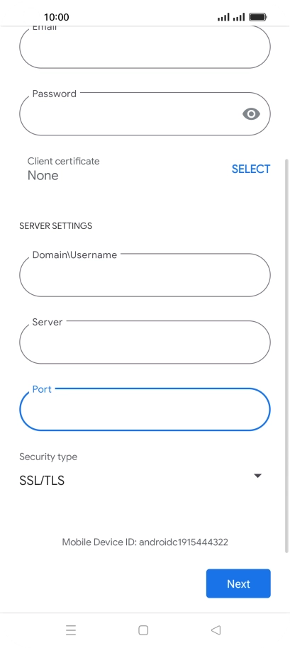 Press the drop down list below 