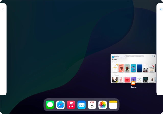 Press the required application.
