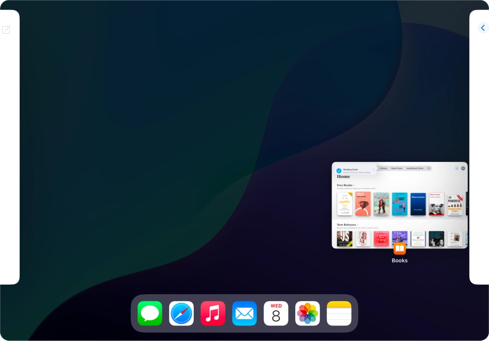 Press the required application.