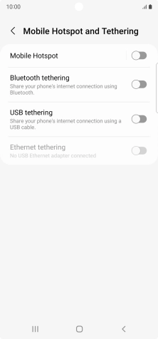 Press Mobile Hotspot. Press Mobile Hotspot.