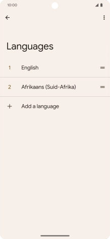 To select the new language as the default language, press the move icon next to the required language and drag it to the top of the list. To select the new language as the default language, press the move icon next to the required language and drag it to the top of the list.