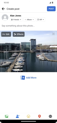Press the text input field.