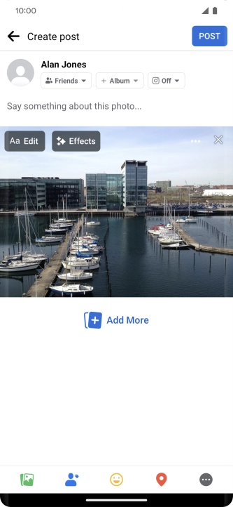 Press the text input field.